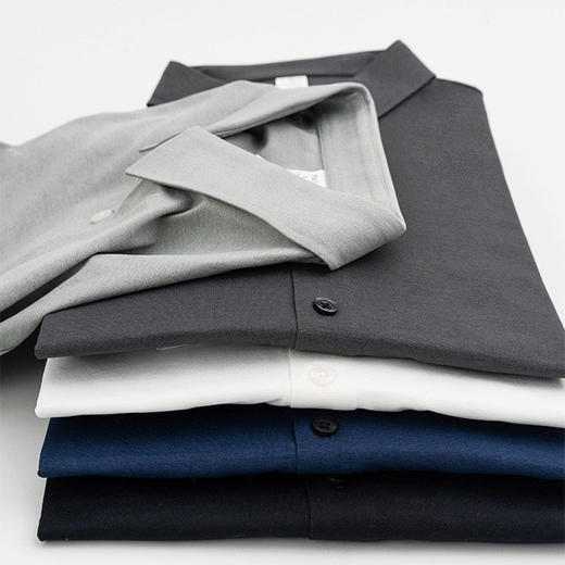 【精选】岸纾 专业吸湿速干5A抗菌运动长袖POLO衫（5色可选）  经典百搭衬衫黑科技面料吸湿速干 抗菌凉感P1025 商品图3