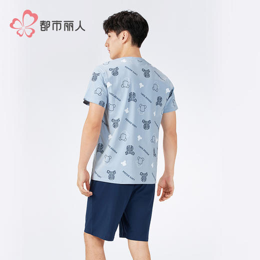 都市丽人舒适外出男士棉质短袖套装薄天丝棉短袖类FHH2B5 商品图3