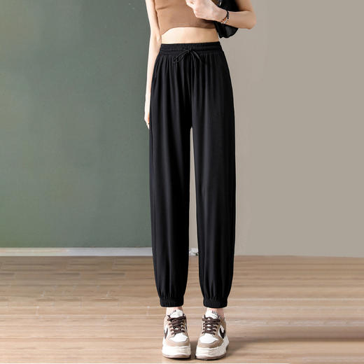 买1送1 冰丝运动裤女宽松束脚显瘦仙女凉凉裤休闲哈伦防蚊裤 商品图5