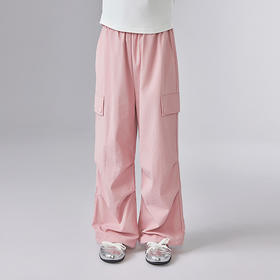 笛莎Deesha 童装女童裤子2025夏新款女童速干直筒工装裤