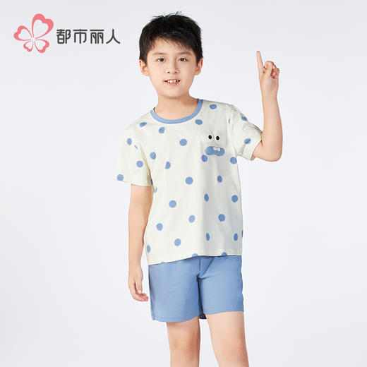 都市丽人超值精选童装正价棉质短袖套装薄40支TC拉架短袖类JHH9B2 商品图1