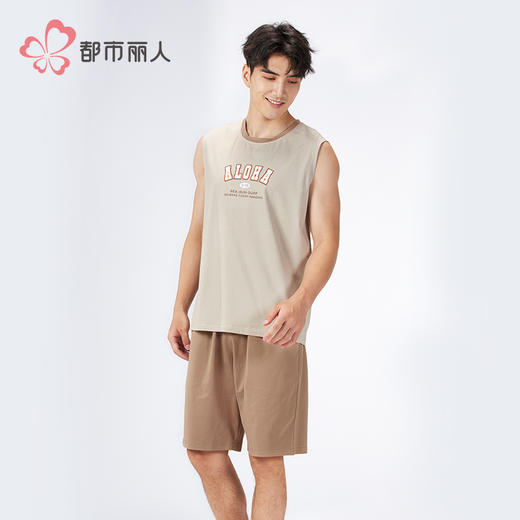 都市丽人超值精选男士棉质背心套装薄32支TC65/35单面无袖类FHH2A2 商品图2
