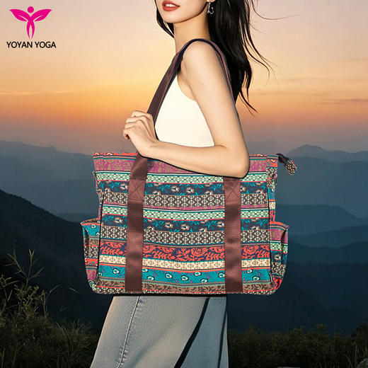 悠妍多功能瑜伽包15012A大容量（送伸展带） 可携带土豪瑜伽垫 商品图9