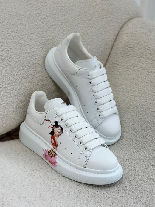 15-4 升级新版新配色 MCQ 增高厚底小白鞋 情侣款潮流系带厚底鞋 商品图12