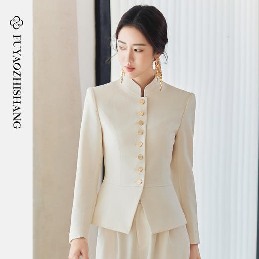 FUYAO扶摇 民国风西装外套女2025春季新款国潮新中式长袖西服上衣 商品图1
