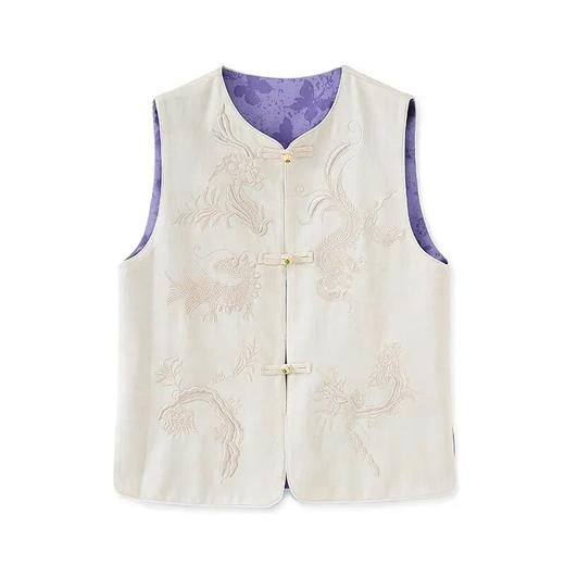 【高货wl】全新升级【铂金会员293/天猫389/差价96】(10026) 洛诗琳新款雅致新中式提花刺绣上衣时尚感气质女马甲外套 商品图4