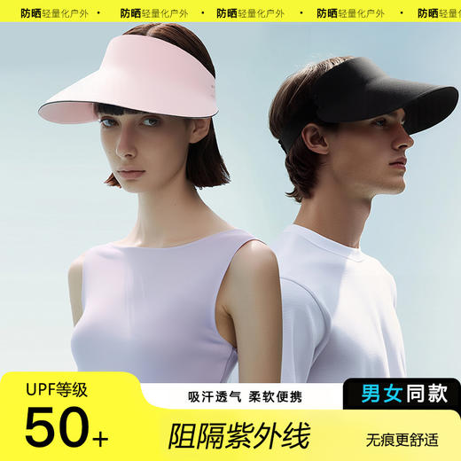 官网159！情侣款可折叠大帽檐 UPF50防晒太阳帽遮全脸防紫外线凉皮空顶帽 商品图0