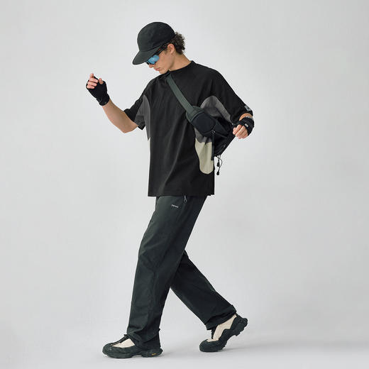 714street防晒速干复古半高领短袖T恤男夏季新款宽松凉感运动上衣 商品图1