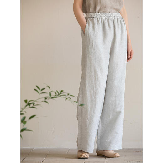 牧衣游原创 炒色汉麻裤子轻薄柔软透气禅意宽松百搭休闲裤 舞清影 商品图1