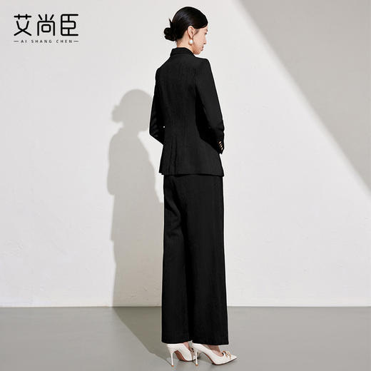 艾尚臣黑色西装套装女2024冬新款高级感职业装气质女神范工作服秋 商品图4