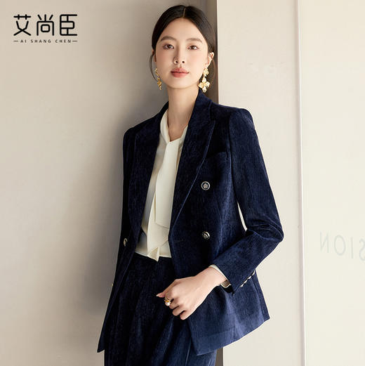艾尚臣高端西装外套女2025新款面试正装职业装气质修身西服套装春 商品图2