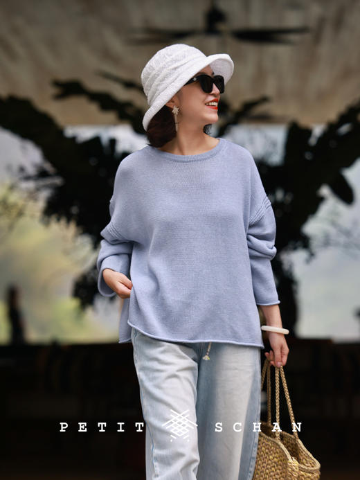 PETIT SCHAN小闪 #081 paper sailboat 纸帆船 棉混纺轻薄透气可折叠渔夫帽大檐显脸小度假遮阳帽子 商品图2