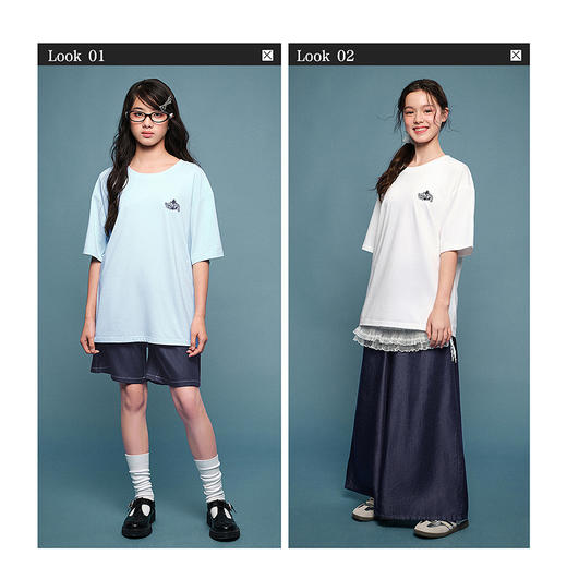笛莎Deesha青少年女童T恤2025夏季女童圆领T恤 商品图3
