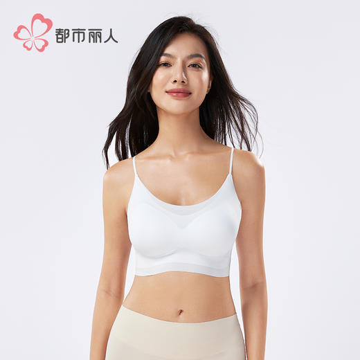 都市丽人小冰沙基础简约特殊面料短抹胸超薄冰丝抹胸LVH1B5 商品图3