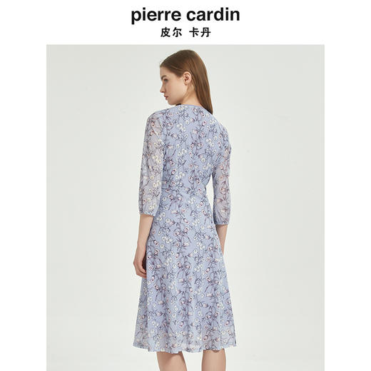 皮尔卡丹女装时尚清新淡雅碎花简约连衣裙C51DL023Z3 商品图2