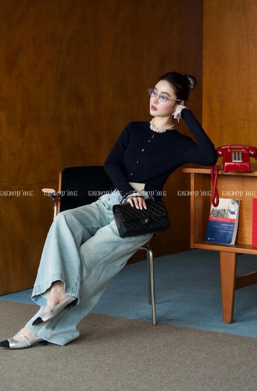 【门店同款】ENJOY春季“盐貌似糖”蕾丝花花边针织衫 161897648 商品图4