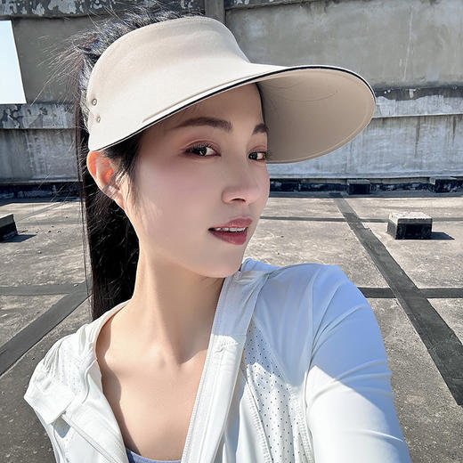 官网159！情侣款可折叠大帽檐 UPF50防晒太阳帽遮全脸防紫外线凉皮空顶帽 商品图4