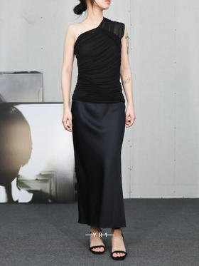 Rick Owens | HOLLYWOOD EDFU单肩褶皱上衣