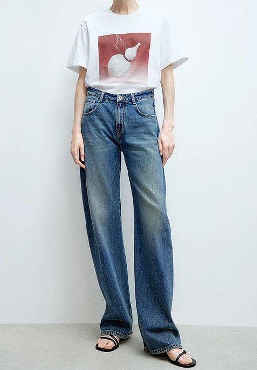 【高品质私服】【ED全棉T恤+复古弯刀阔腿裤】良好的透气性、柔软性、延展性G1175 N1190-CC【无标出货 介意慎拍】 商品图0