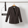 艾尚臣长袖西装套装2024冬季新款棕色西服外套修身立体剪裁职业装 商品缩略图1