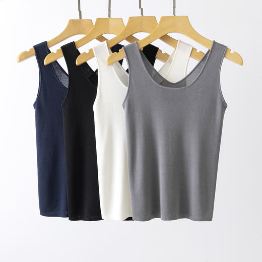 【高品质私服】【纯天丝坑条背心】进口斯托尔16针横机针织1X1针织工艺YS88385-CC 商品图1