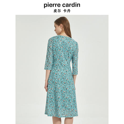 皮尔卡丹女装时尚时尚田园碎花清新修身连衣裙C51DL020G1 商品图2
