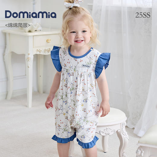 Domiamia女宝宝短袖连体衣夏季衣服女童睡衣婴儿夏天薄款背心爬服 商品图4