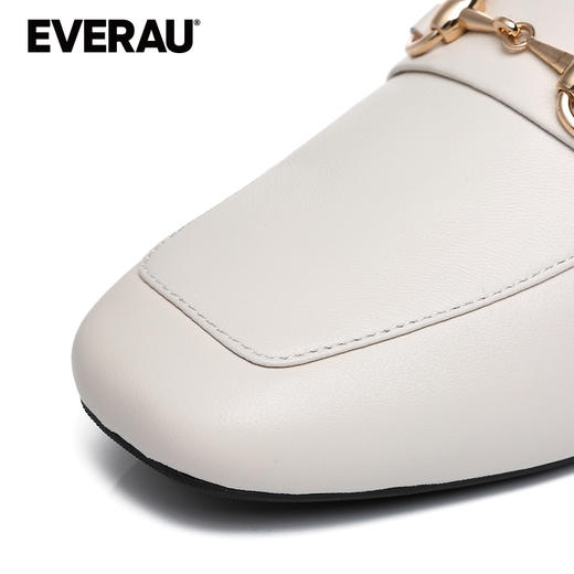 EVERAU跟高3.8cm高跟马衔扣复古乐福鞋女鞋EA7051 商品图3