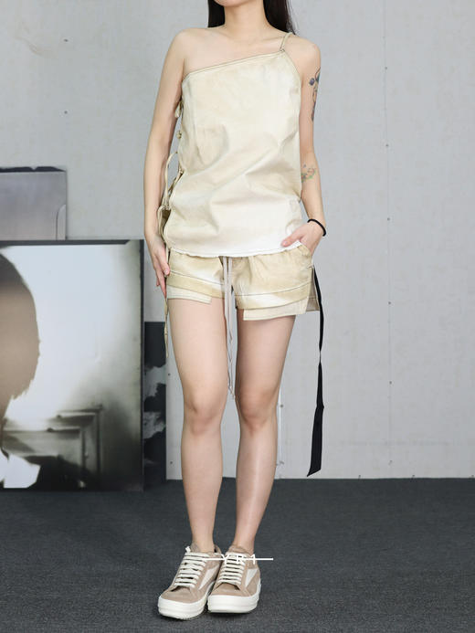 Rick Owens Drkshdw | HOLLYWOOD羊皮卷系带上衣 商品图1