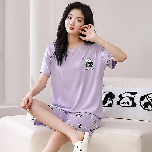 夏季睡衣女纯棉短袖短裤两件套装夏季薄款凉爽卡通印花家居服  JL-YS8139/8140/8141/8142/8146/8147/8148/8149/8152/8153/8154/8156 商品图1