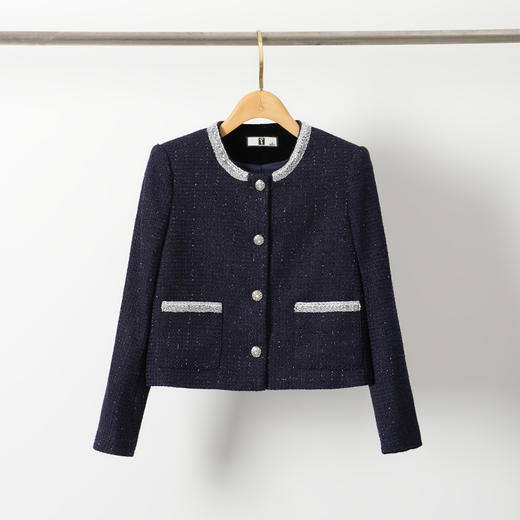 艾尚臣小香风外套背心裙两件套2024冬季新款职业装高级感职业套装 商品图1