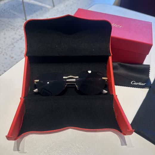 F083卡地亚 新款纯钛无框钻石切割太阳镜高端太阳镜 商品图2