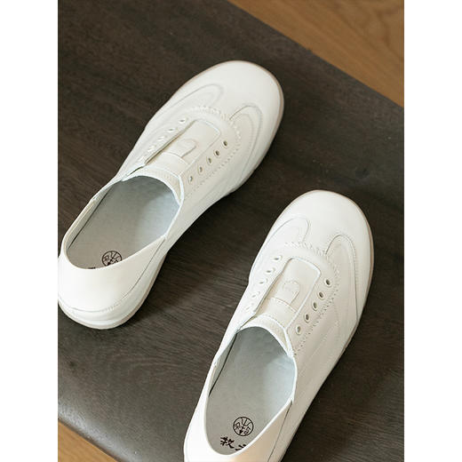 牧衣游原创 休闲百搭舒适平底简约小白鞋 远白【不支持会员折】 商品图2