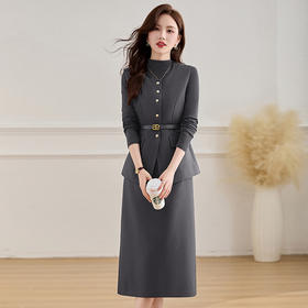 时尚休闲套装，显瘦打底衫+马甲+半裙三件套裙HR-MJ992509