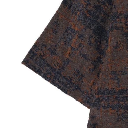 T2633夏季高级感新款美式立体绒毛撞色圆领短袖T恤百搭宽松复古上衣 商品图4