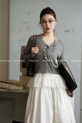 【门店同款】ENJOY春季“盐貌似糖”蕾丝拼接针织衫 161897699