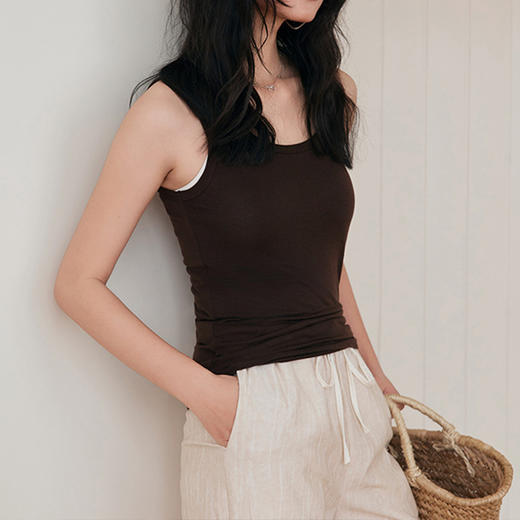 优选丨馥迦春夏亲肤内搭天丝羊毛背心 商品图1