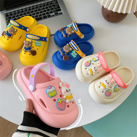 【敲高颜值！儿童洞洞鞋】EVA男童女童夏季软底防滑凉拖鞋卡通沙滩家居洗澡拖鞋。ry