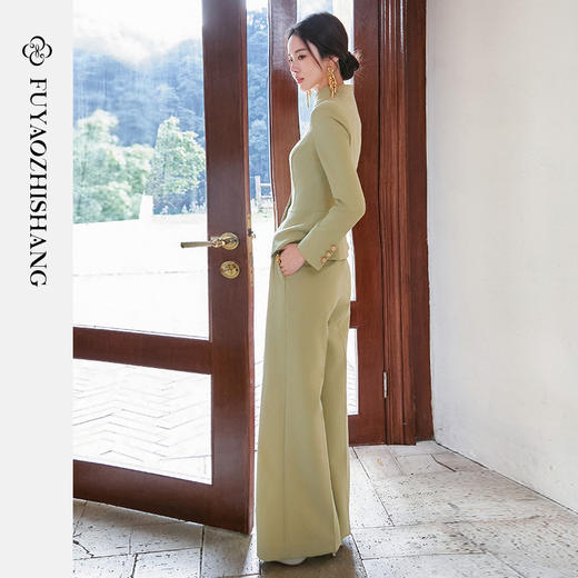 FUYAO扶摇 新中式女装复古民国风西装外套2025新款高级感西服套装 商品图4
