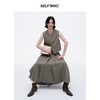 SELFWHO不规则百褶裙女2025春季新款高腰休闲气质中长款a字半身裙 商品缩略图3