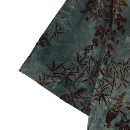 T2664夏季新款时尚个性花鸟树木印花扎染国潮新中式百搭休闲短袖上衣 商品图4