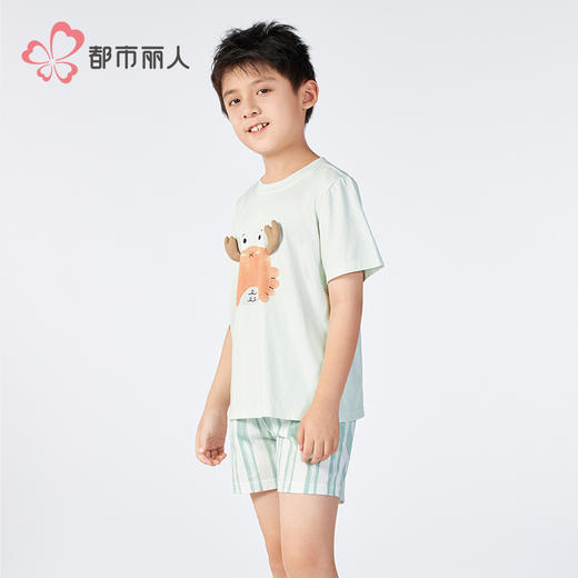 都市丽人会员精选童装正价棉质短袖套装薄40支TC拉架短袖类JHH9A5 商品图4