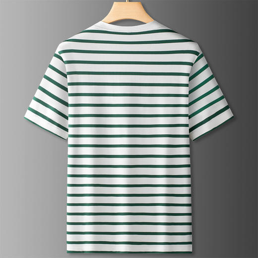 【棉质】【DDS】大依优型大码圆领条纹短袖T恤夏季新款肥佬休闲棉质加肥加大上衣男士胖子 商品图2