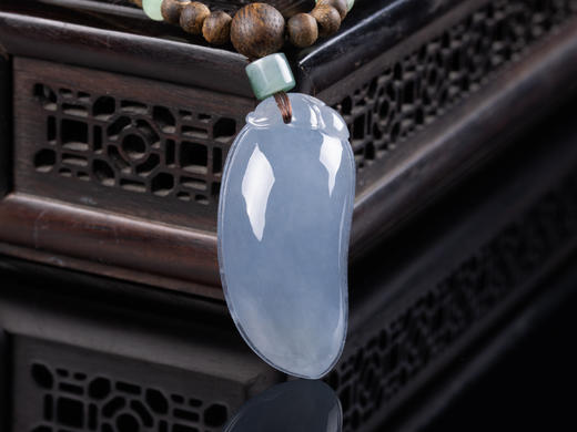 XY0035原创沉香+翡翠冰种紫福瓜套链 商品图2