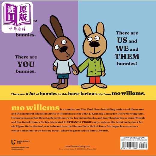 预售 【中商原版】莫.威廉斯 我与其他的兔子 Me & Other Bunnies 英文原版 儿童绘本图画书 亲子学习读物 进口童书精装 Mo Willems 商品图1