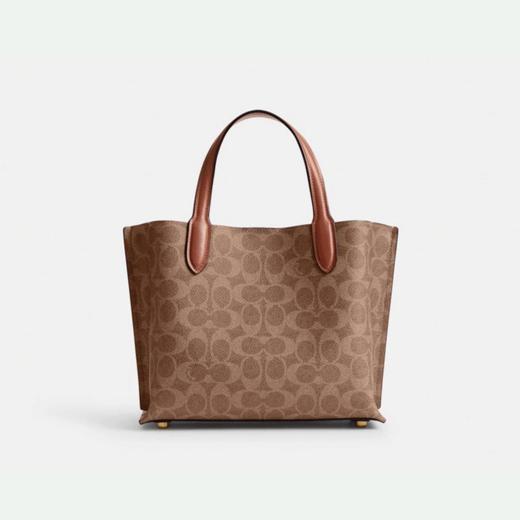 【品牌授权】【礼盒礼袋 】COACH蔻驰女士经典标志老花奥莱WILLOW 24号托特包 商品图3