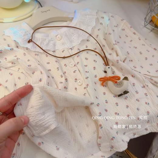 【🔥超韩家居服39.9/起】73-180码儿童A类弹力棉纱套装蕾丝花边宝宝春款可爱中大童空调服睡衣聚 商品图8