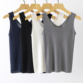 【高品质私服】【纯天丝坑条背心】进口斯托尔16针横机针织1X1针织工艺YS88385-CC