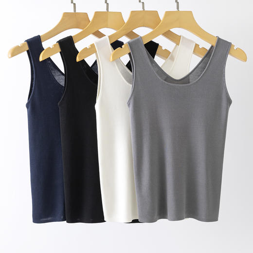 【高品质私服】【纯天丝坑条背心】进口斯托尔16针横机针织1X1针织工艺YS88385-CC 商品图0