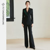 FUYAO扶摇 黑色新中式高定轻奢西装套装女国风气质修身西服两件套 商品缩略图3